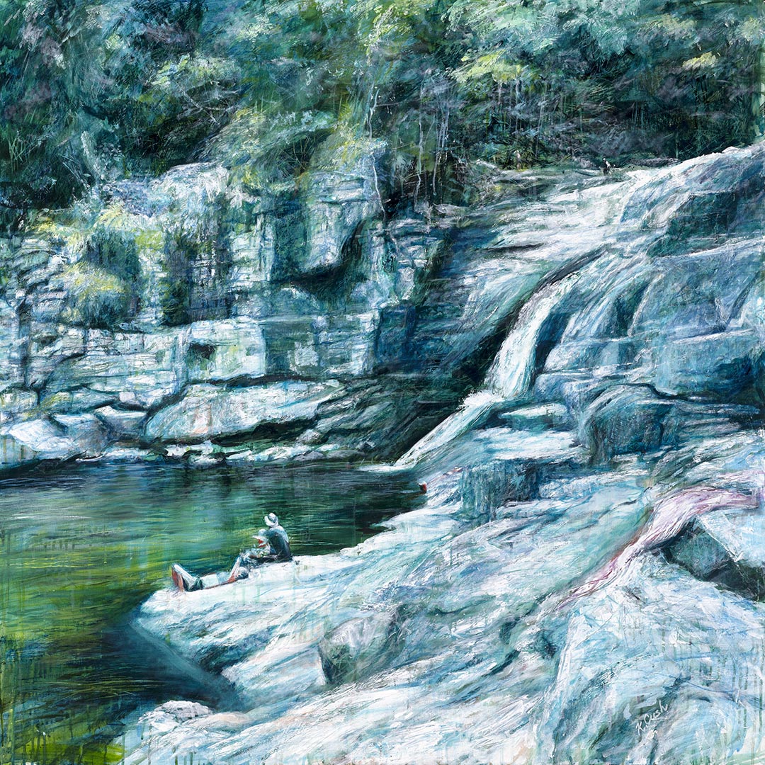 Emerald Cedar Creek by Kris Cush | Clayton Utz Art Award 2024 Finalists | Lethbridge Gallery