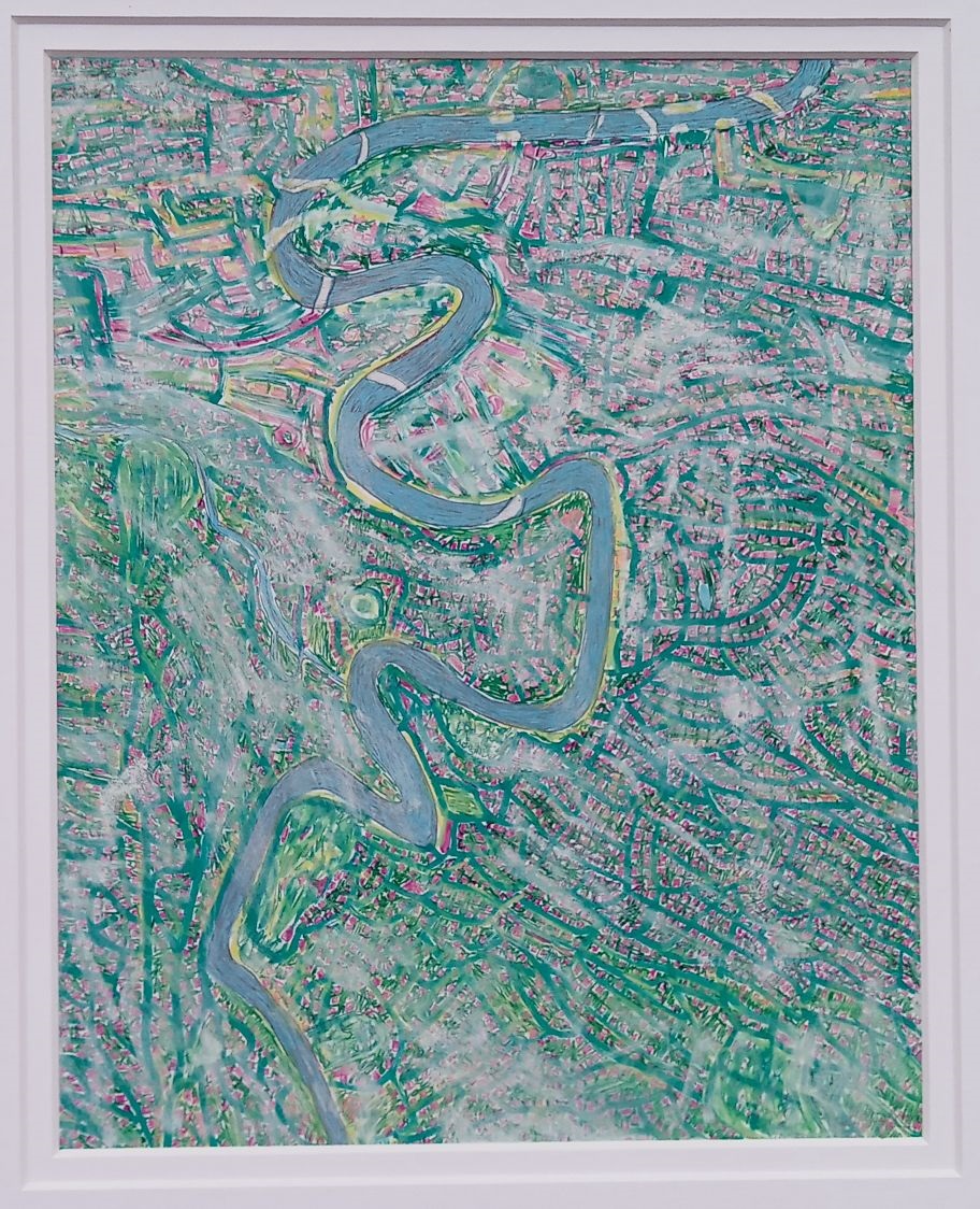 Geospatial  dreams of the river city by Lesley  Bright | Lethbridge 20000 2022 Finalists | Lethbridge Gallery