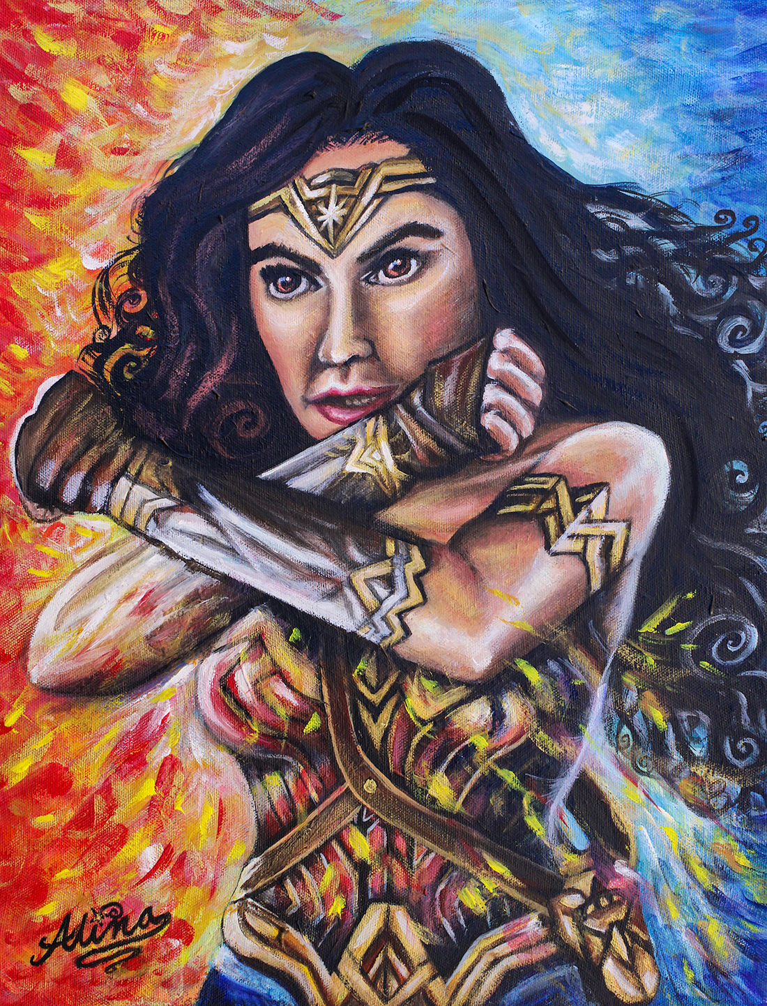 Wonder Woman  by Alina Shirley | Lethbridge 20000 2022 Finalists | Lethbridge Gallery