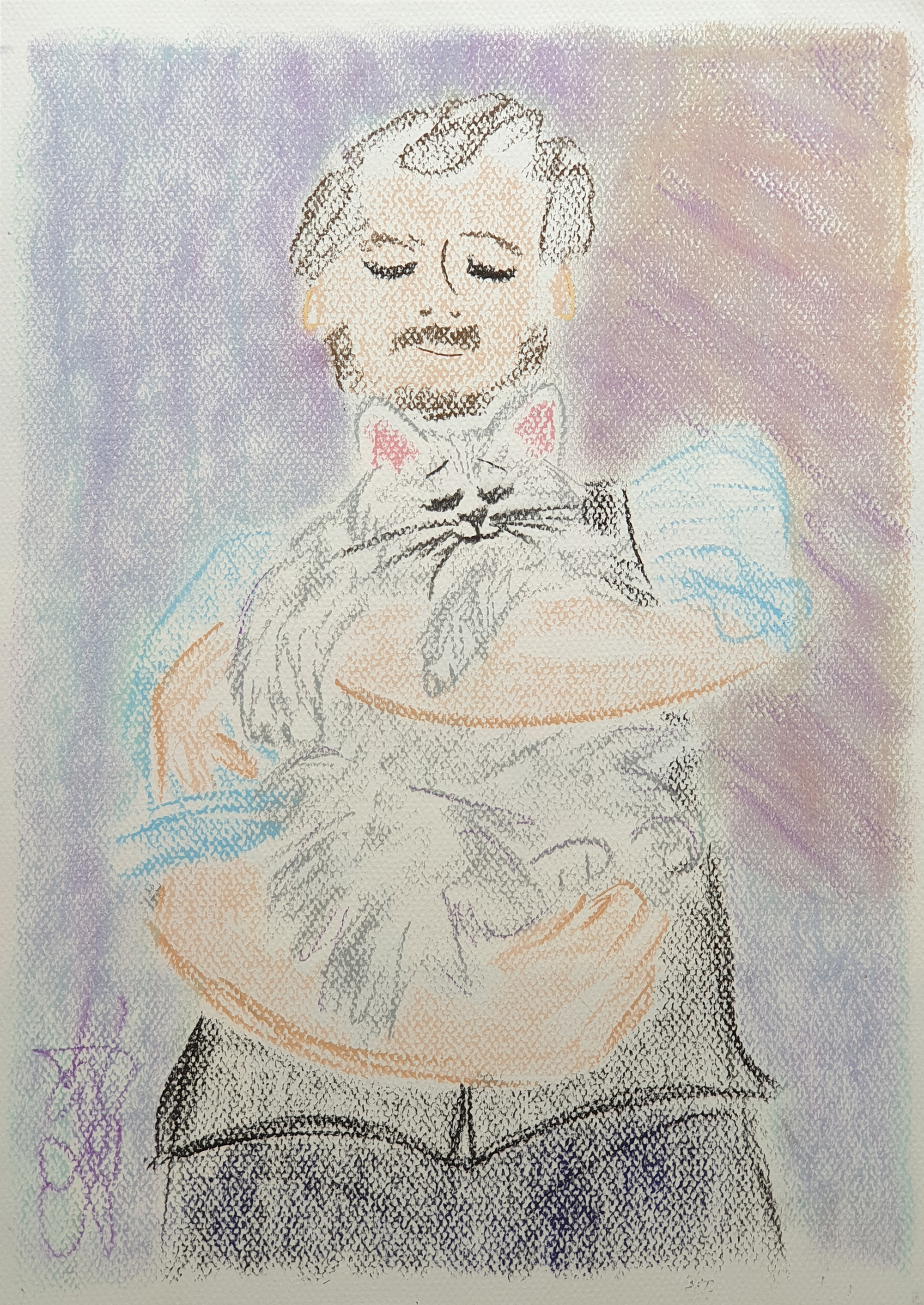 The Waiter is a Cat Man by Shelley Douglas | Lethbridge 20000 2022 Finalists | Lethbridge Gallery