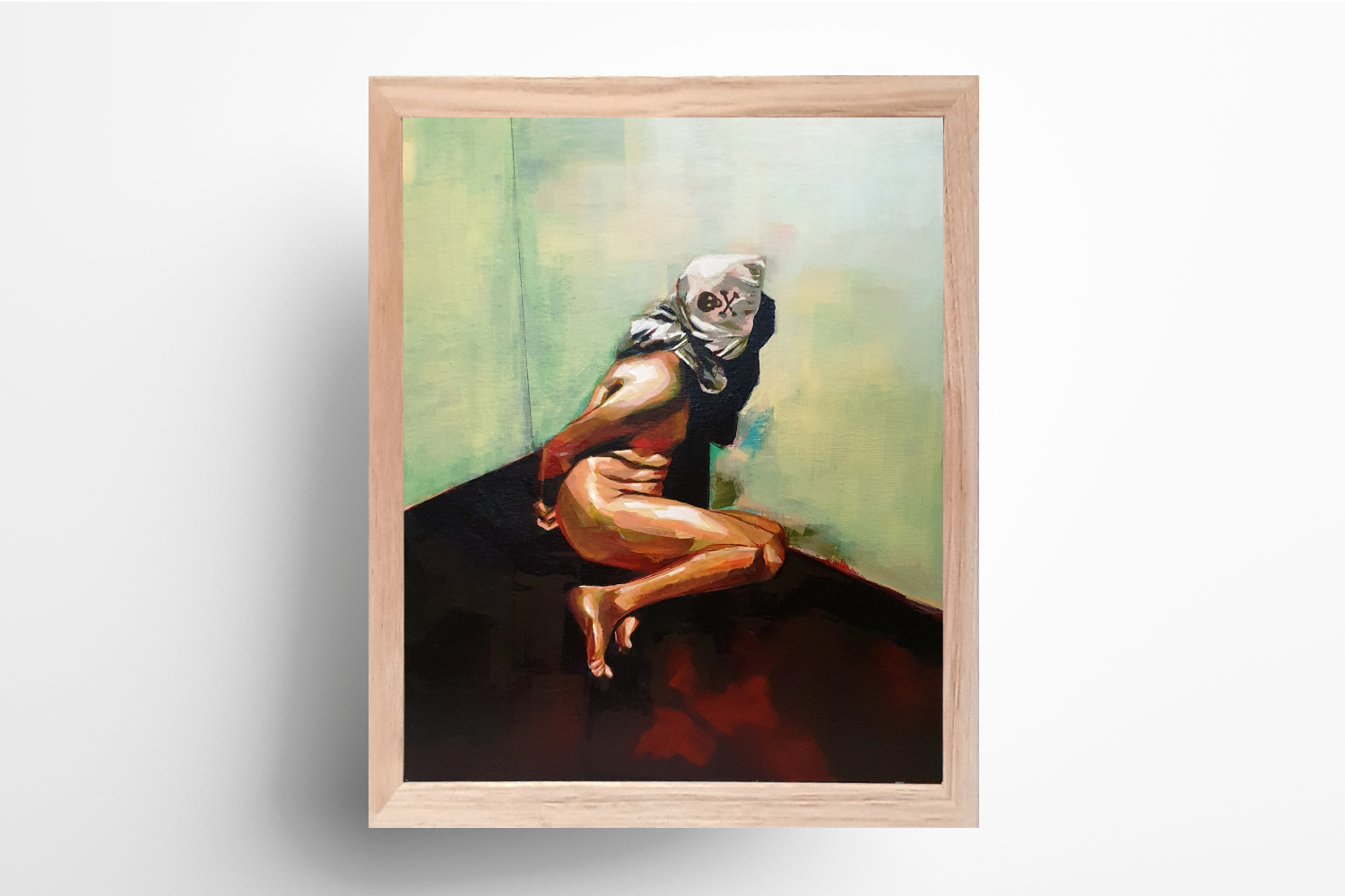 Hooded Figure on Red Carpet by Melanie Manuel | Lethbridge 20000 2022 Finalists | Lethbridge Gallery