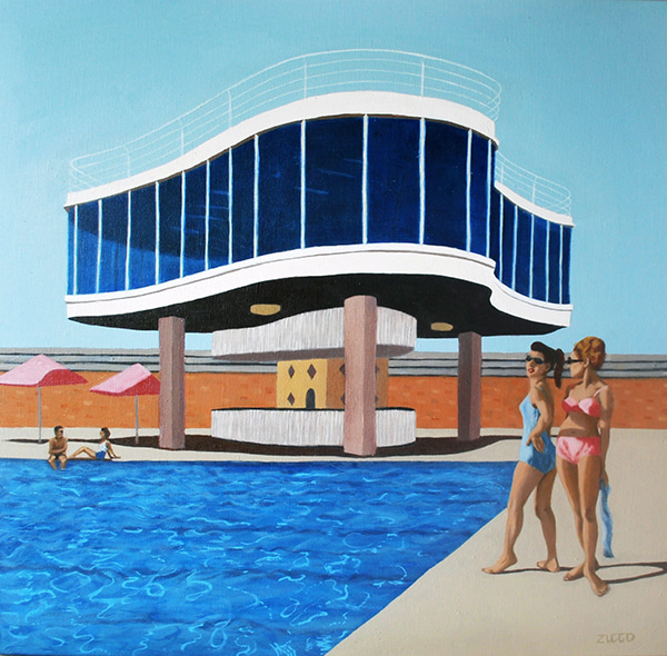 Centenary Pool - Reflections by Linda Zucco | Lethbridge Gallery