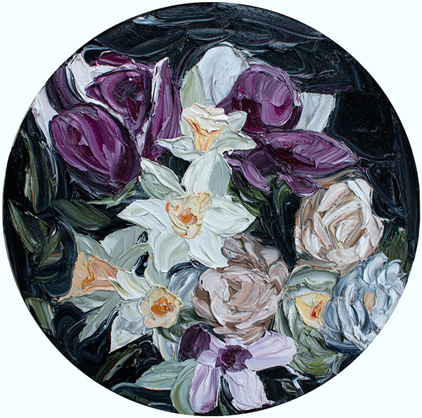 Moonlight Magnolia and Daffodils by Jodie Wells | Lethbridge Gallery