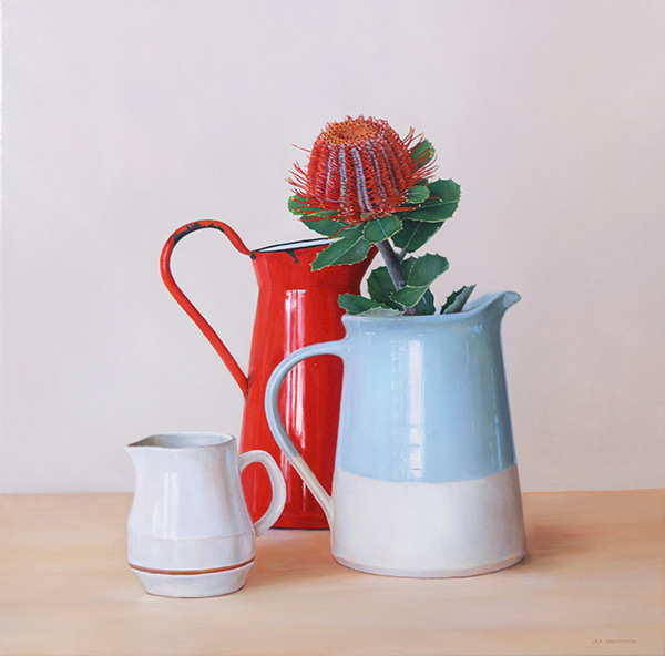 Composition with Three Jugs by Lisa Christensen | Lethbridge Gallery