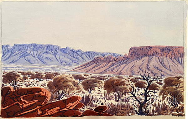 45 Attributed to Oscar Namatjira by Hermannsburg Artists | Lethbridge Gallery