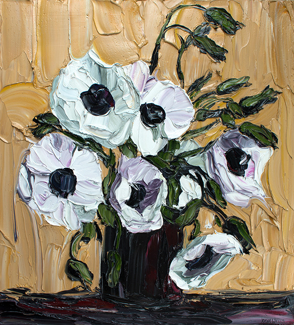 Mustard Anemones by Jodie Wells | Lethbridge Gallery