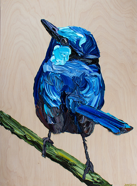 Rearward Splendid Fairywren by Jodie Wells | Lethbridge Gallery