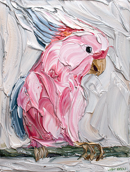 Delighted Major Mitchell Cockatoo by Jodie Wells | Lethbridge Gallery