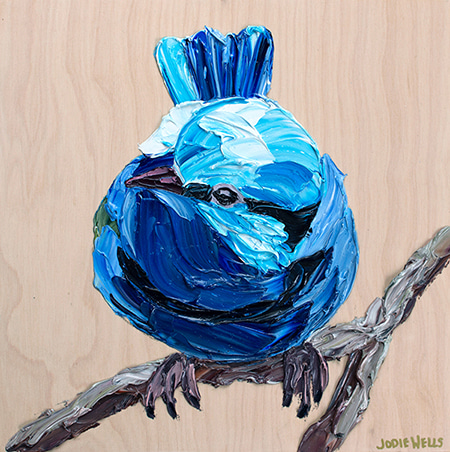 Puzzled Splendid Fairywren by Jodie Wells | Lethbridge Gallery