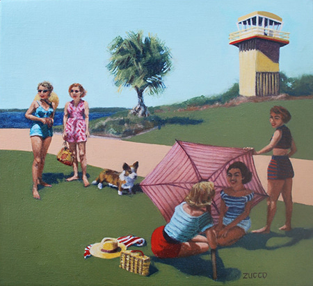 Woorim Beach Lookout - The Bathers by Linda Zucco | Lethbridge Gallery