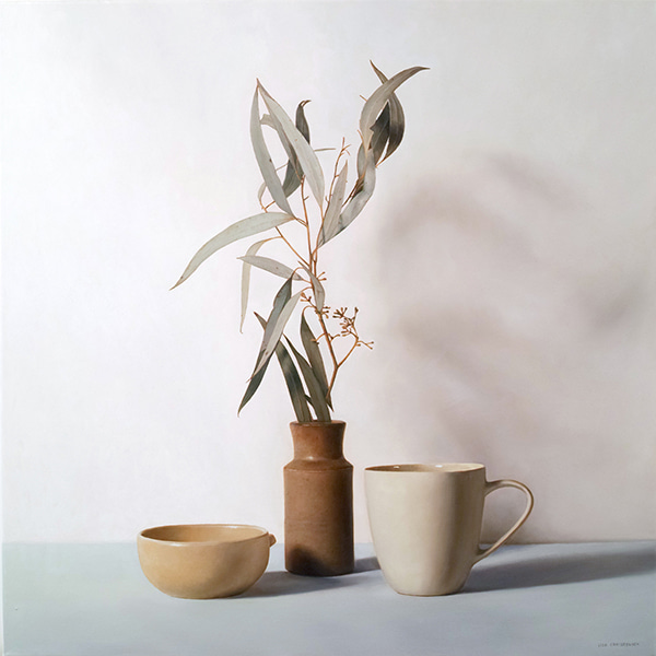 Gum Leaves Empty Cup by Lisa Christensen | Lethbridge Gallery