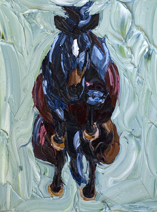 Forcible Jump Black Horse by Jodie Wells | Lethbridge Gallery