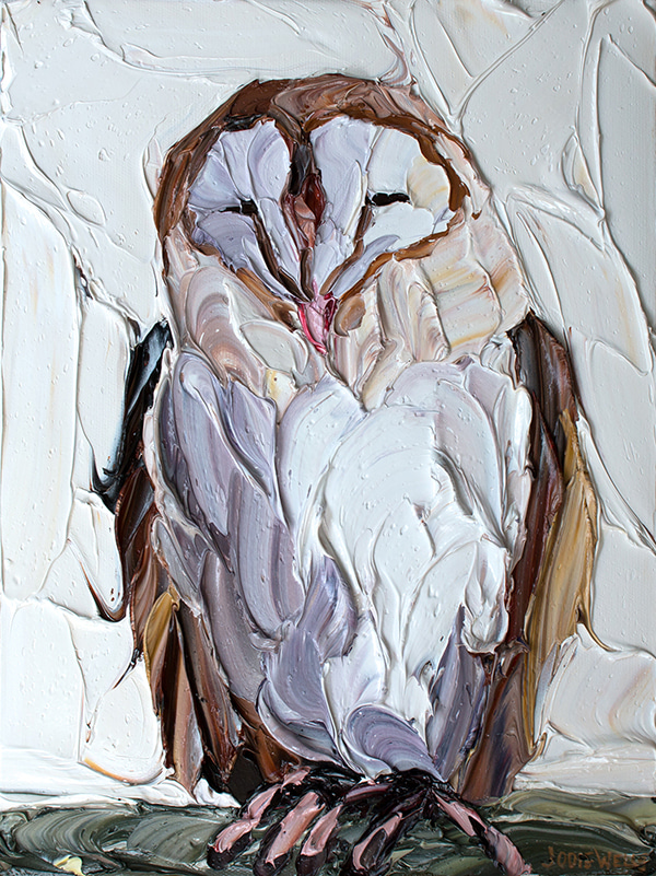 Noddin Off Barn Owl by Jodie Wells | Lethbridge Gallery