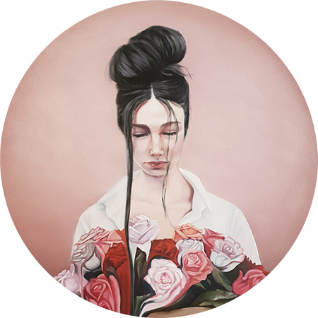 Study of a florist #2 in Blush by Tara Spicer | Lethbridge Gallery