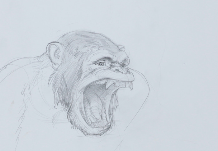 Screaming Monkey Study for Perspectives by Scott  Breton | Lethbridge Gallery