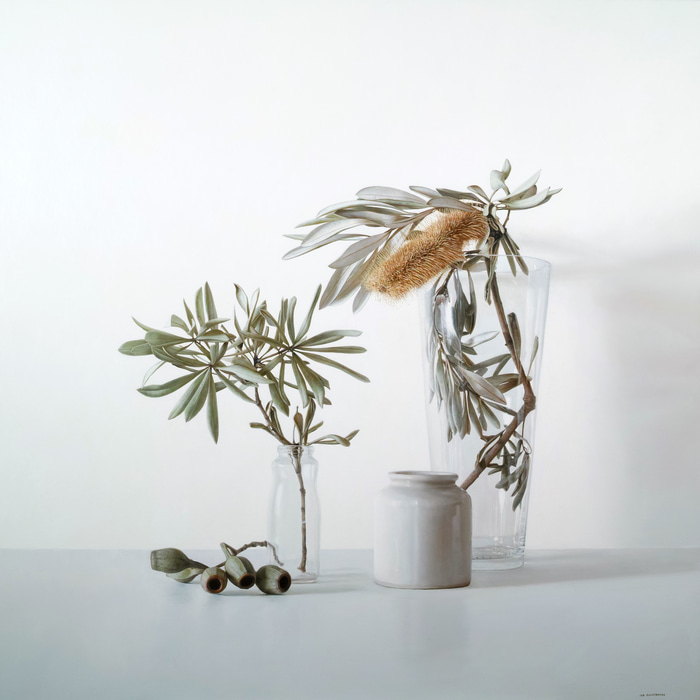 Coastal Banksia with Gumnuts by Lisa Christensen | Lethbridge Gallery