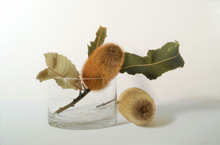 Swamp Banksia Low Glass by Lisa Christensen | Lethbridge Gallery