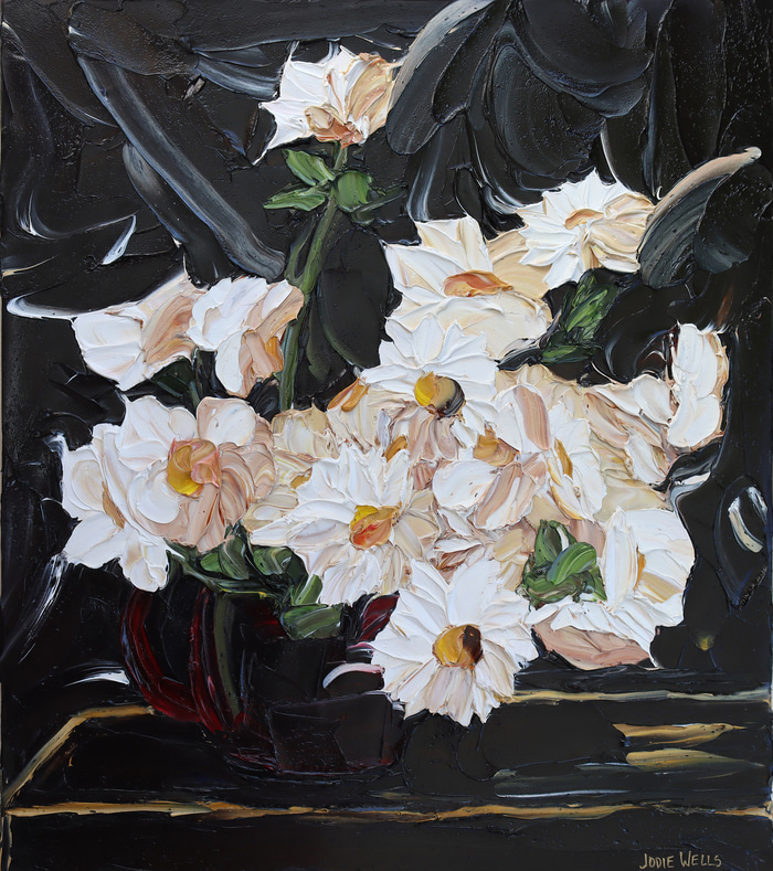 Lush Daisy Chrysenthemums by Jodie Wells | Lethbridge Gallery