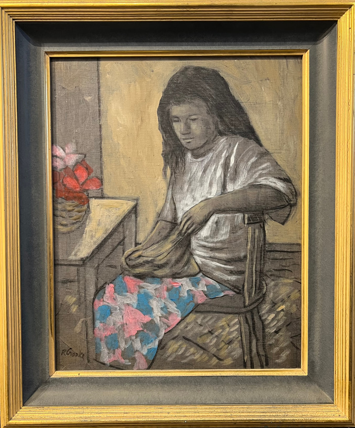 Island Girl and Hibiscus by Ray Crooke | Lethbridge Gallery
