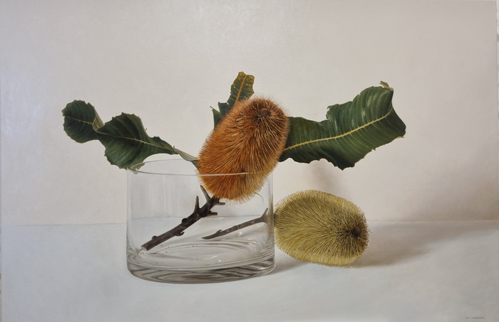 Swamp Banksia Low Glass #2 by Lisa Christensen | Lethbridge Gallery