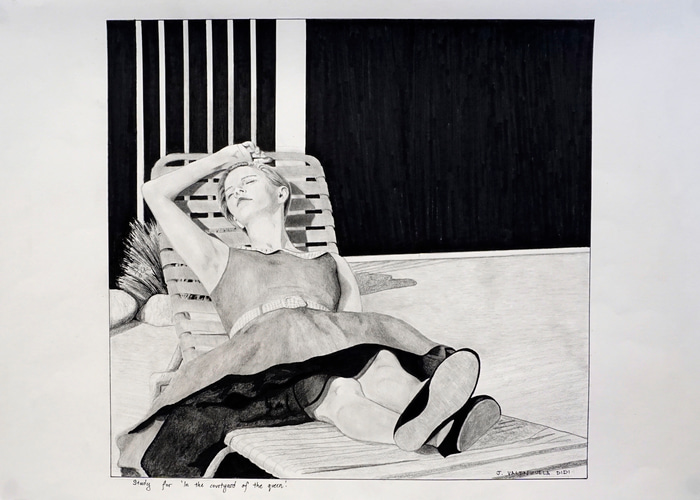 Study for 'In the Courtyard of the Queen' by J Valenzuela Didi | Lethbridge Gallery