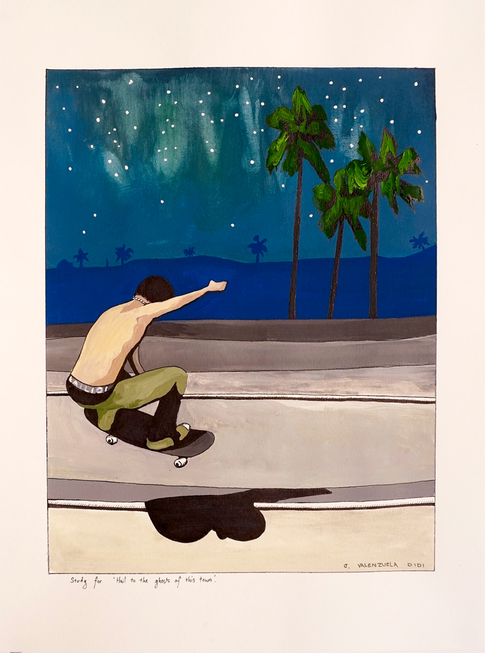 Study for 'Hail to the Ghosts of This Town' by J Valenzuela Didi | Lethbridge Gallery