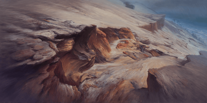 Coloured sands rainy day by Scott  Breton | Lethbridge Gallery