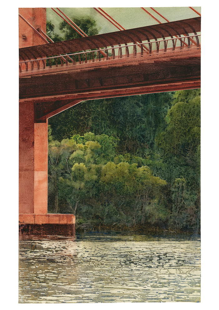 Brisbane River Green Bridge by Jane Grealy | Lethbridge Gallery