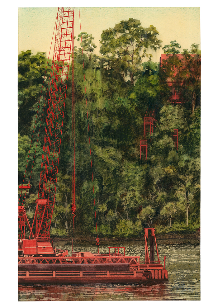 Brisbane River Lourdes Hill, Bulimba by Jane Grealy | Lethbridge Gallery