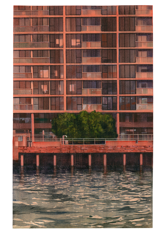 Brisbane River Portside Hamilton by Jane Grealy | Lethbridge Gallery