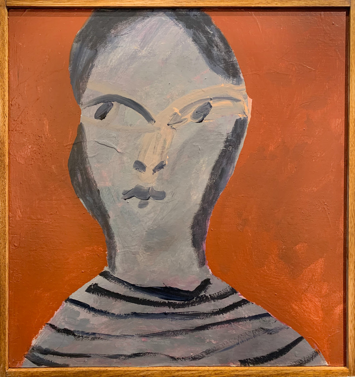 58. Woman in Striped Top by Peter Berner | Lethbridge Gallery