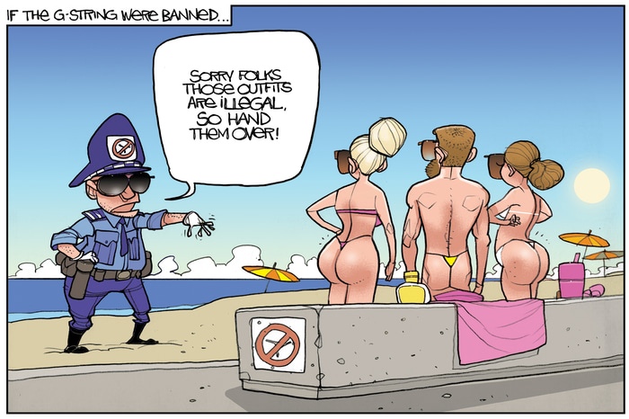 Thin Blue Line by Lethbridge  Cartoons | Lethbridge Gallery