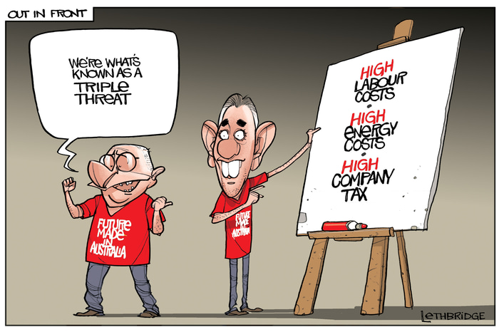Triple Threat  by Lethbridge  Cartoons | Lethbridge Gallery