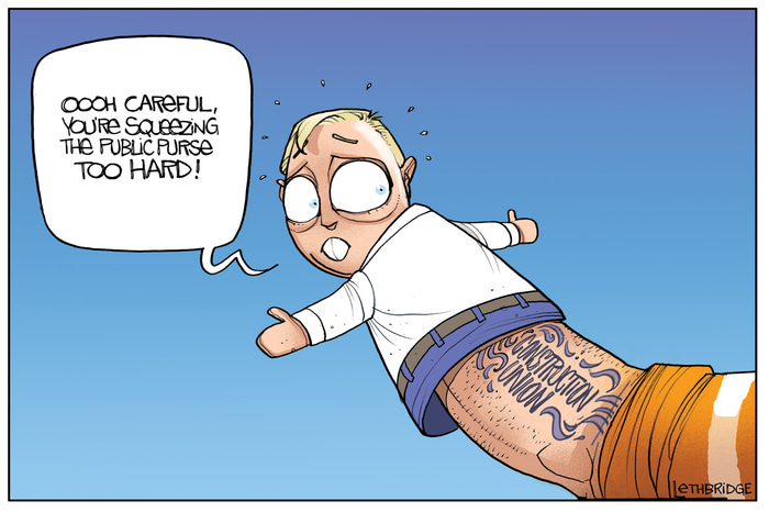 The Squeeze by Lethbridge  Cartoons | Lethbridge Gallery