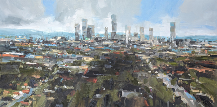 City from Mt Gravatt by Matt James | Lethbridge Gallery