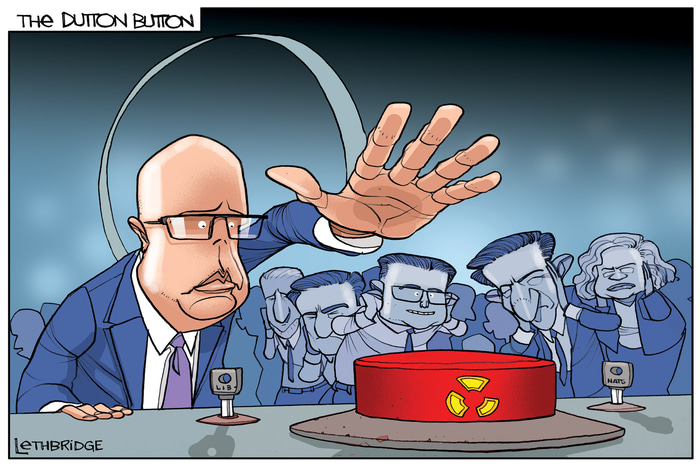 The Dutton Button by Lethbridge  Cartoons | Lethbridge Gallery