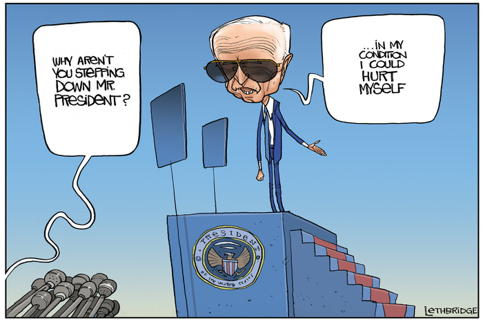 Stepping Down by Lethbridge  Cartoons | Lethbridge Gallery