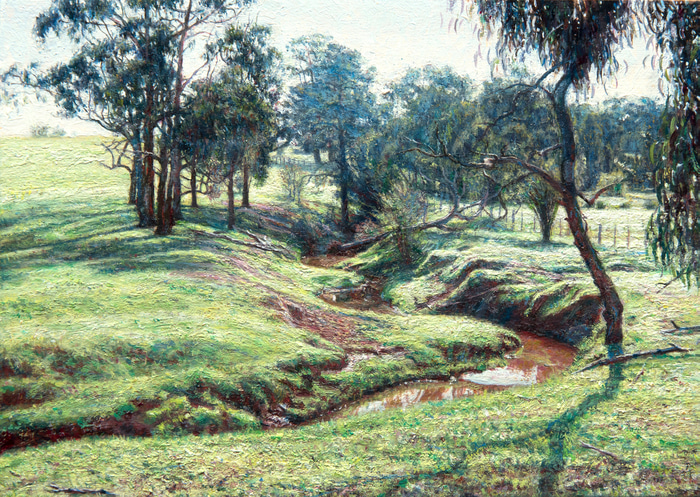 Frost and Meandering Creek by Warren Crossett | Lethbridge Gallery