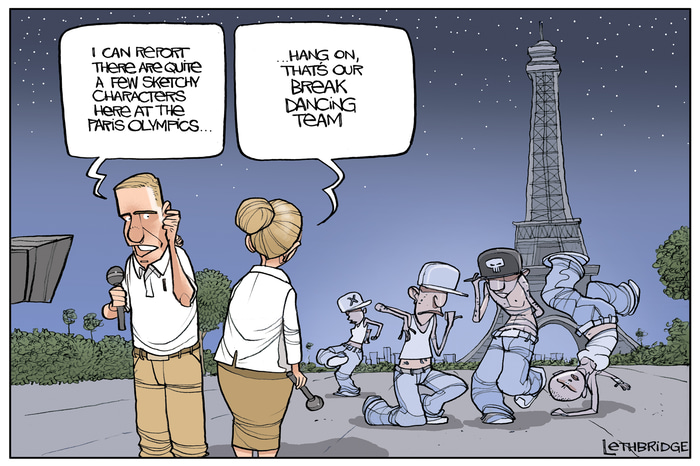 Olympic Break Dancing by Lethbridge  Cartoons | Lethbridge Gallery