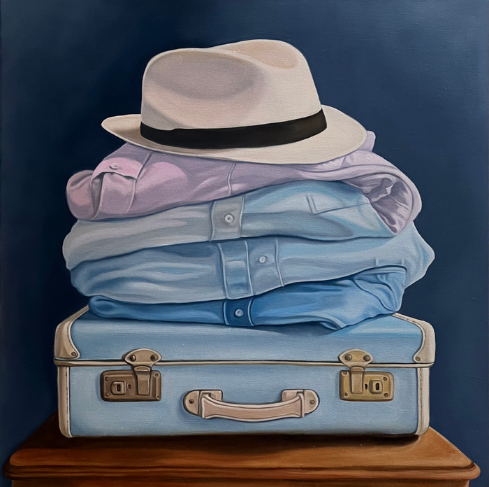 An Old Suitcase, Four Shirts and a Panama Hat by Margaret Ingles | Lethbridge Gallery