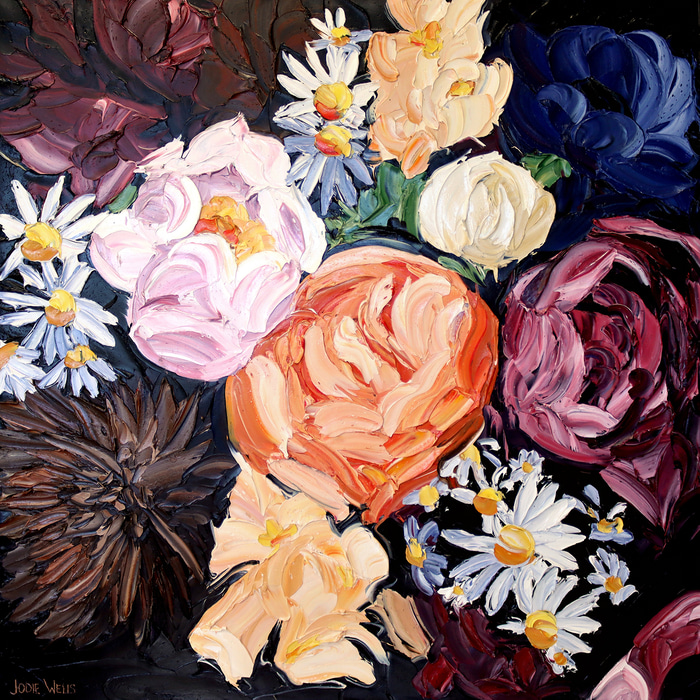 Moonlight Floral Abundance by Jodie Wells | Lethbridge Gallery
