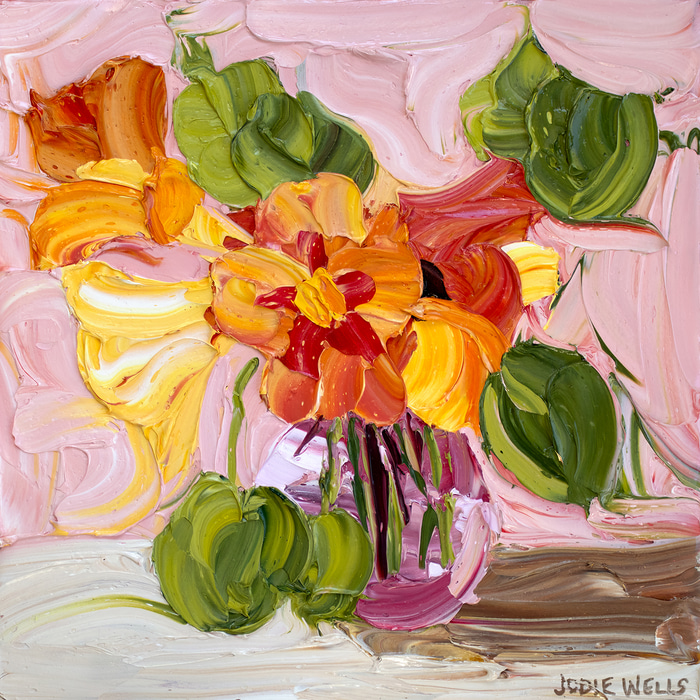 Sunlit Nasturtiums by Jodie Wells | Lethbridge Gallery