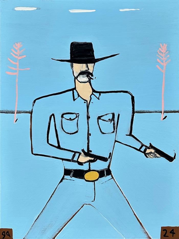Drover in Blue by Gary Abkin | Lethbridge Gallery