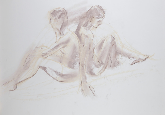 Life Drawing (Chelsea and Lauren) by Scott  Breton | Lethbridge Gallery