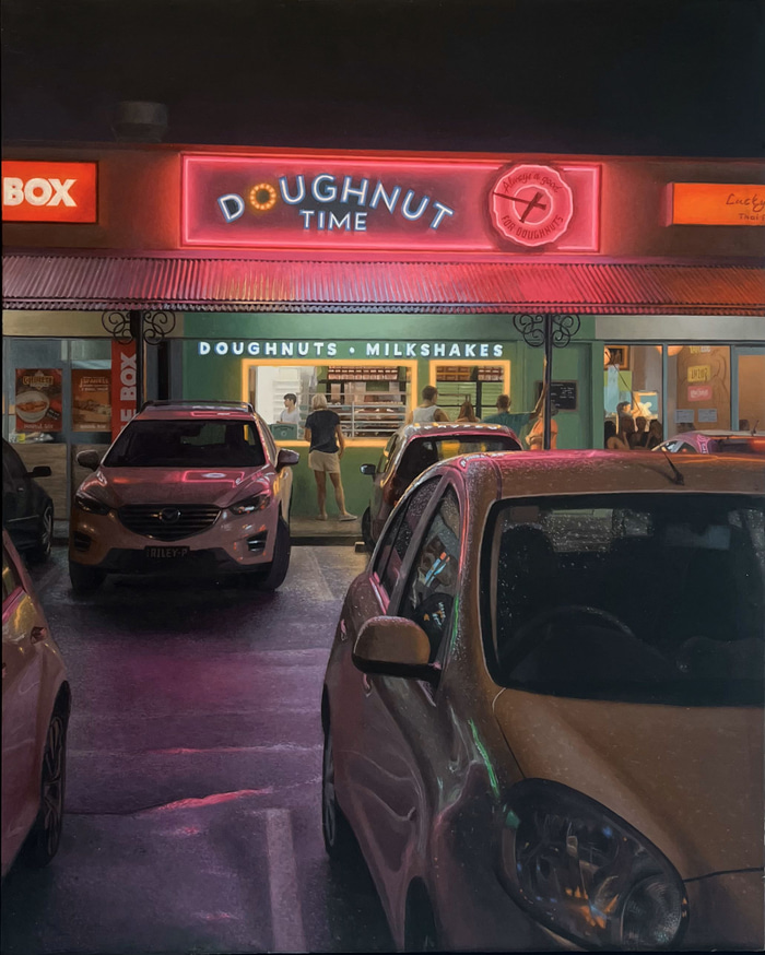 Doughnuts on a Rainy Night by Riley P | Lethbridge Gallery