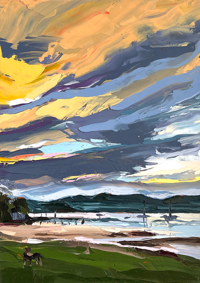 Sunrise over Short Beach by Sally Glover | Lethbridge Gallery