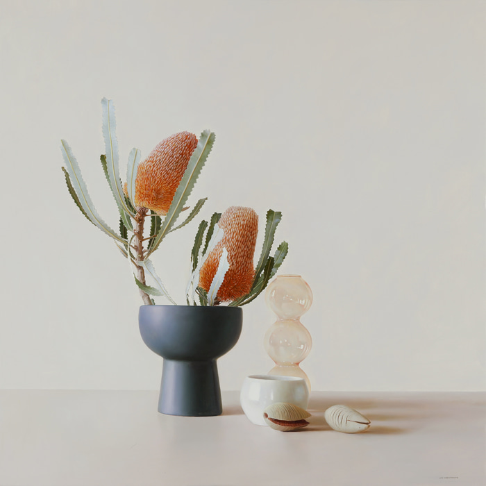 Still Life with Banksia and Woody Pears by Lisa Christensen | Lethbridge Gallery