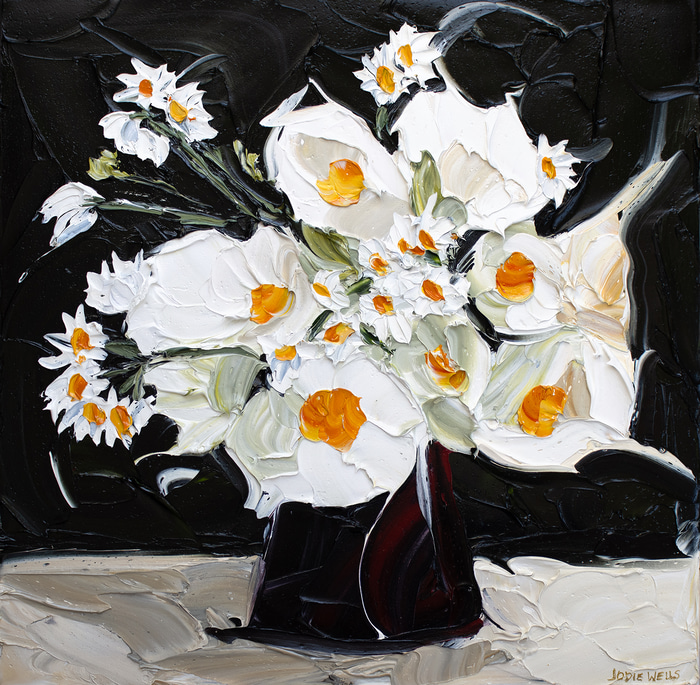 Floral Essence - Roses and Daisies by Jodie Wells | Lethbridge Gallery