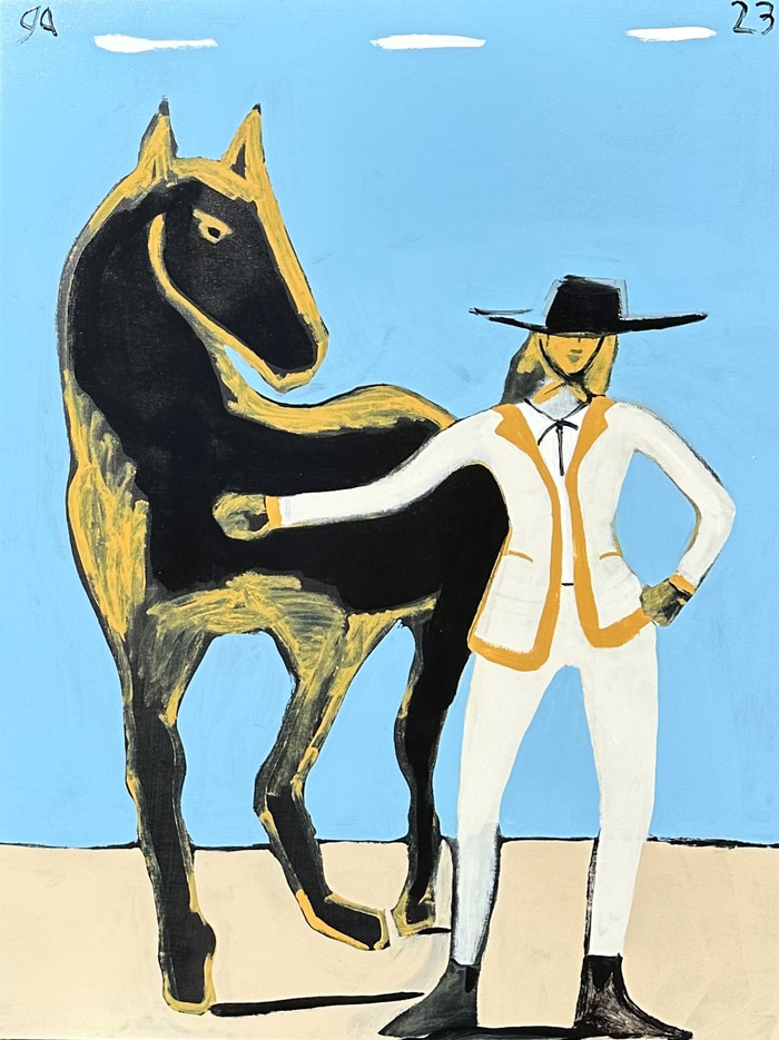 Woman Leading a Horse by Gary Abkin | Lethbridge Gallery