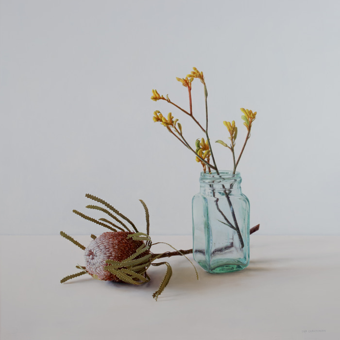 Banksia Green Glass by Lisa Christensen | Lethbridge Gallery